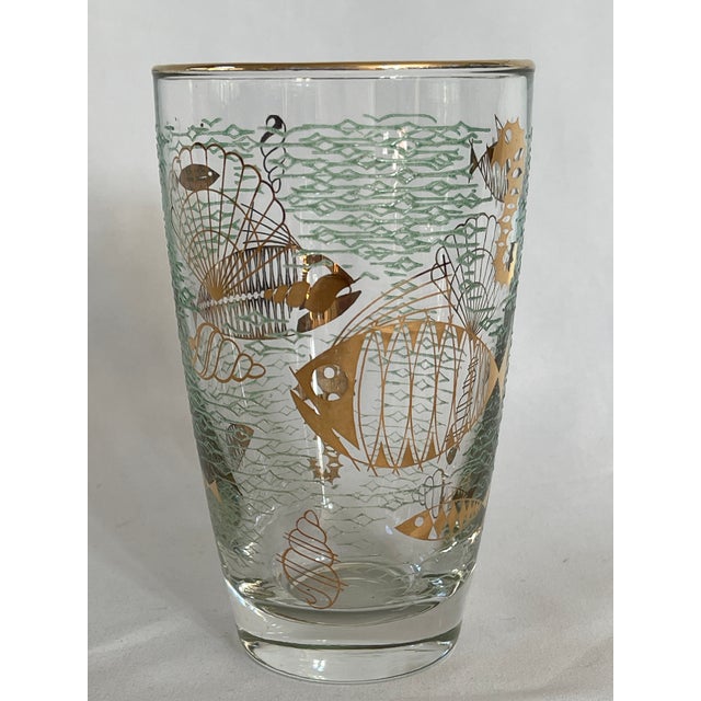 1950s Mid-Century Modern Marine Life Highball Glasses by Libbey - Set of 6 For Sale In Jacksonville, FL - Image 6 of 8