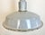 1950s Large Mid-Century Industrial Grey Enamel Factory Lamp, 1950s For Sale - Image 5 of 17