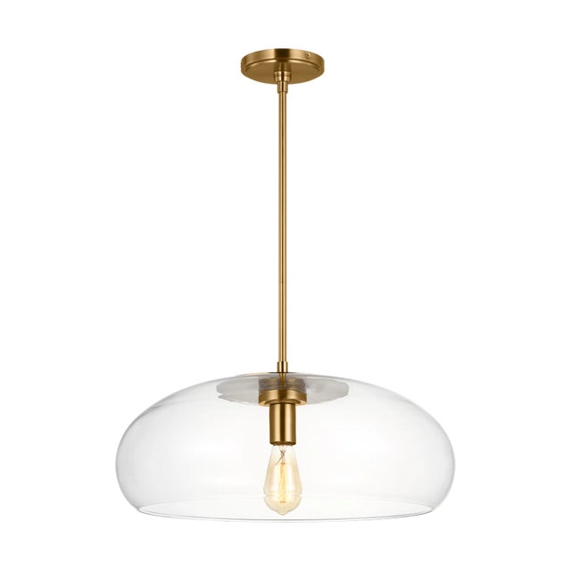 Modern curves elevate the design of a vintage style glass pendant . Designed by Thomas O'Brien, Largo is inspired by a...