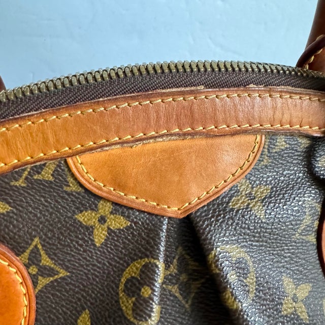 Textile Louis Vuitton Tivoli Pm Bag Brown LV Monogram Canvas Leather Top Handle Purse For Sale - Image 7 of 12