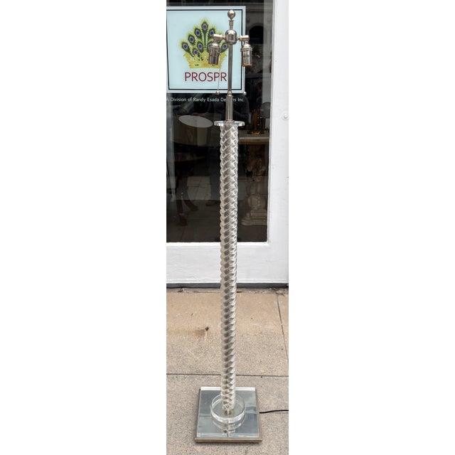 Mid Century Modern Charles Hollis Jones Lucite Floor Lamp.