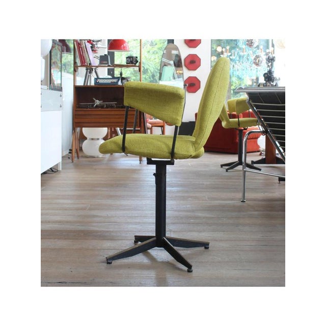 Lime Swivel Office Chair, 1970s For Sale - Image 8 of 12