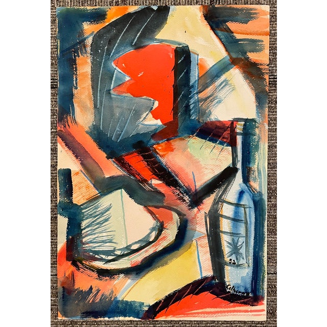 Mid-Century Modern 1950s Robert Colborne Mid Century Still Life Painting For Sale - Image 3 of 4