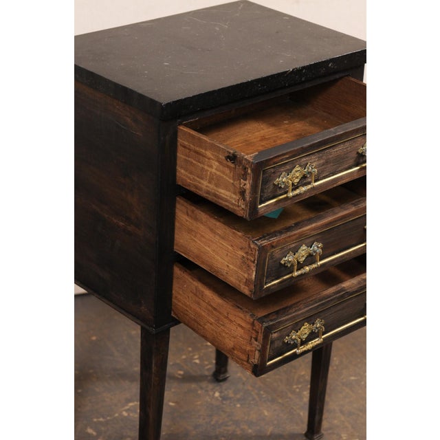 19th Century French Side Chest W/Original Marble For Sale - Image 12 of 12