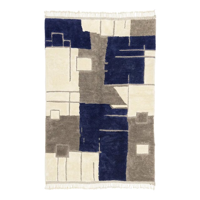 Hand-Knotted Wool Premium Rug by Azele Studio For Sale