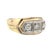 Gold 14k Yellow & White Gold Three-Stone Diamond Ring, Size 6.5 For Sale - Image 8 of 10