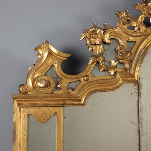 Carved and Gilded Wooden Fireplace For Sale - Image 5 of 11