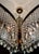 Mid-Century Modern 1960s Mid-Century Modern Crystal Chandelier With Aqua Blue Drops - Solid Brass Leaf Design Lighting - Rewired & Working⁠ For Sale - Image 3 of 18