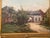 Fine Antique European Village Landscape, Oil on Canvas, Elaborate Gilt Frame For Sale - Image 4 of 5