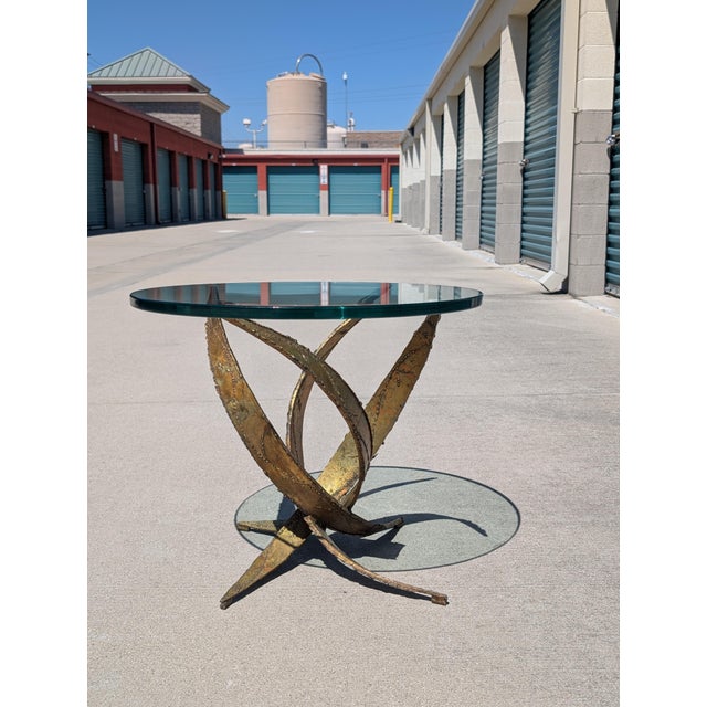 Silas Seandel Mid Century Torch Cut Sculptural Brutalist Side Table by Silas Seandel, C1970 For Sale - Image 4 of 10