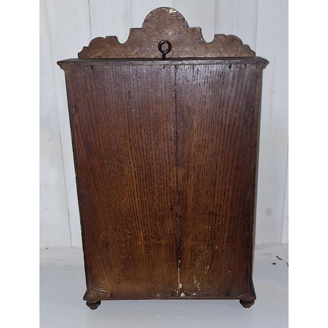 Antique German Oak Medicine Cabinet, 1880s For Sale - Image 5 of 6