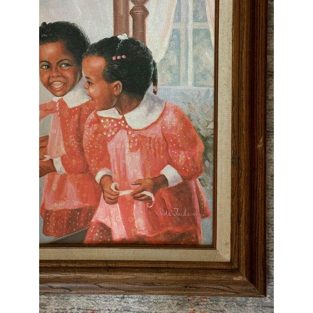 Vintage Contemporary Artist Donald Nolan's "Grandma's Mirror" Signed Reproduction on Canvas For Sale In Washington DC - Image 6 of 10
