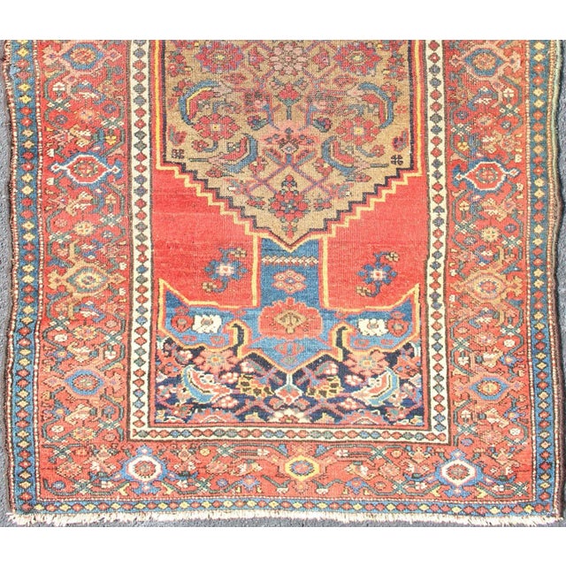 Antique N. W. Persian Rug With Medallion and Rich Red and Blue Tones 3'6 X 6'5 For Sale - Image 9 of 12