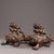 Pair of Antique Gilt Bronze Pixiu Statues, Mythical Beast Figures, 5.98kg For Sale - Image 4 of 9