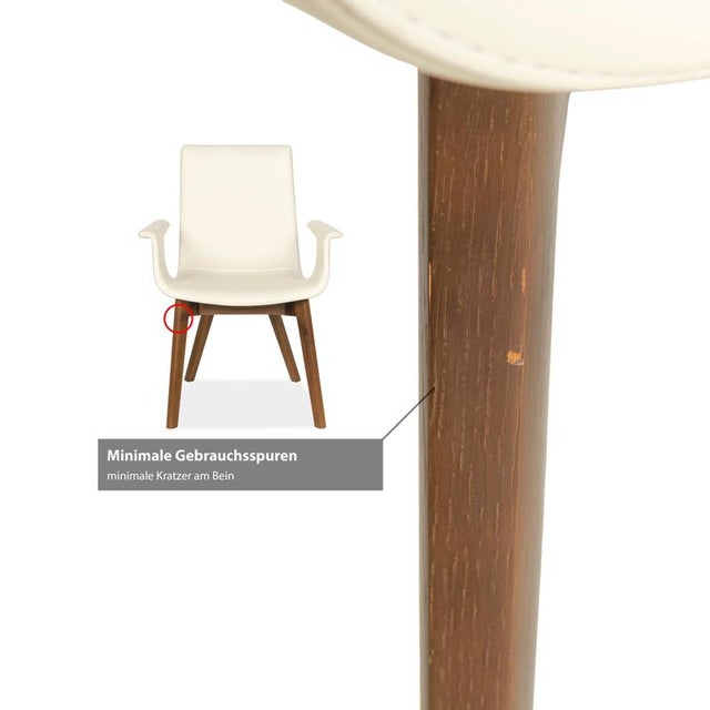 D27 Leather Chairs in Cream from Hülsta, Set of 4 For Sale - Image 5 of 13