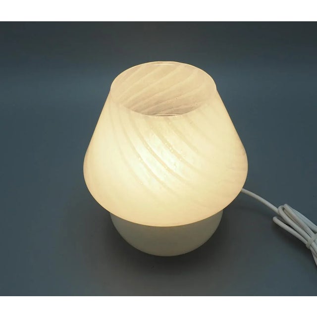Vintage Mushroom Table Lamp in Grey Murano Glass, 1970s For Sale - Image 4 of 8