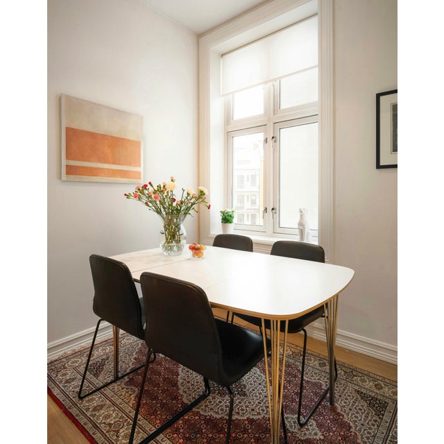 Orange and white abstract oil painting SKU: 075M SIZE: 80x100(31”x39”) Thickness: 2 cm. [1”] • Hight quality canvas on the...