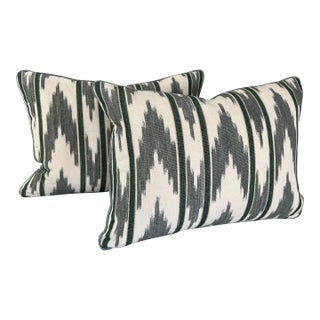 Holland & Sherry Abaca Ikat Custom Pillows- a Pair For Sale
