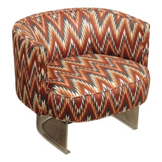Mid Century Modern Barrel Back Lounge Chair For Sale