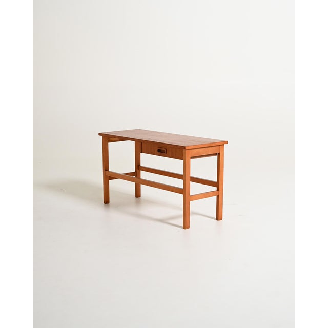 Brown Scandinavian Coffee Table with Drawer, 1960s For Sale - Image 8 of 8