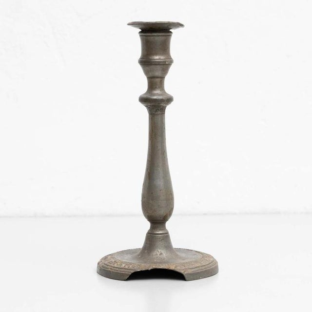 Spanish Metal Candleholder, 1950s For Sale - Image 11 of 12