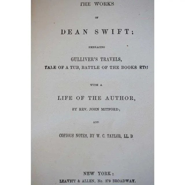 19th Century The Works of Dean Swift by Reverend John Mitford Book For Sale - Image 4 of 6