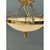 Vintage Metal and Glass Greek Key Pendant Light For Sale - Image 9 of 12