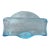 Vintage Folded Blue Art Glass Napkin Holder For Sale
