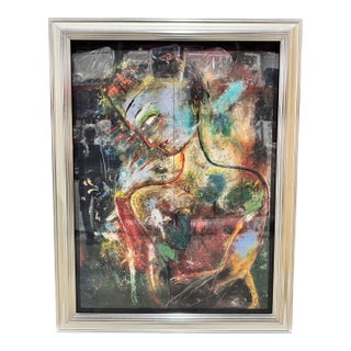 Jamali Multicolored Figurative Painting For Sale