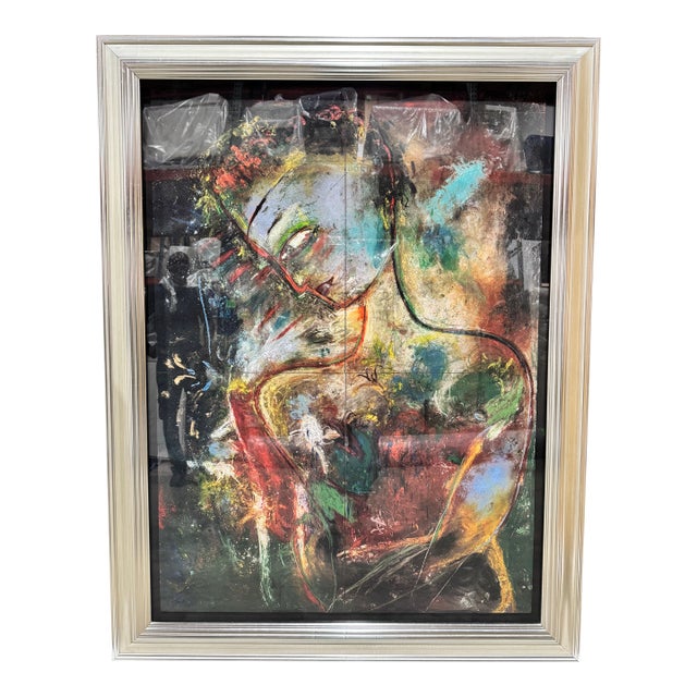 Jamali Multicolored Figurative Painting For Sale