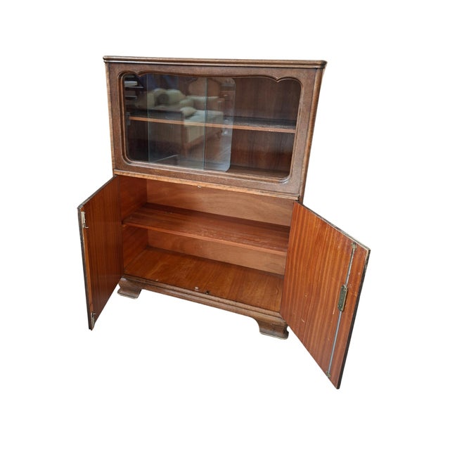 Mid-Century Italian Burl Display Cabinet, 1945 For Sale - Image 12 of 16