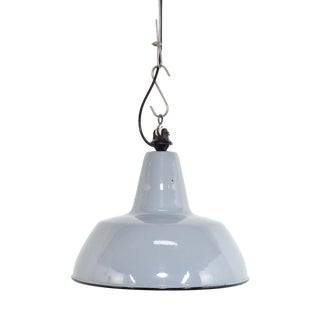 Vintage Enamel Pendant Lamp, 1950s For Sale