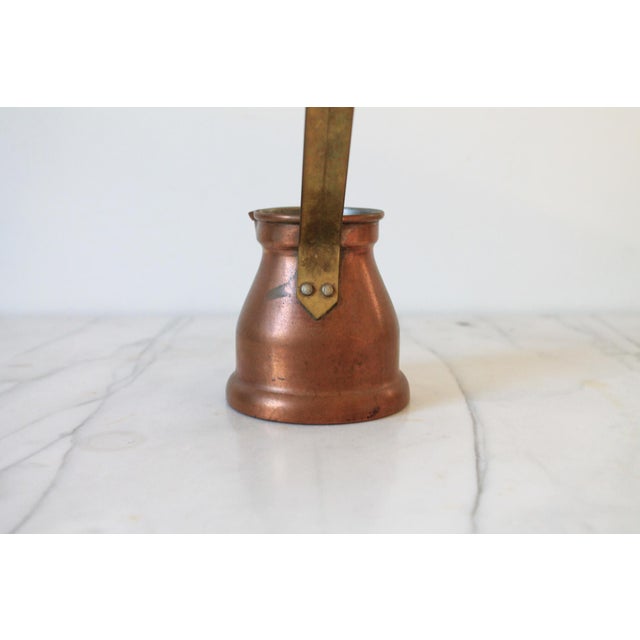 Mid 20th Century Handmade Copper & Brass Cezve for Brewing Traditional Turkish or Greek Coffee For Sale - Image 5 of 7