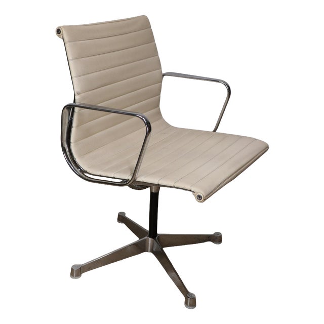 EA 108 Leather Armchair by Charles and Ray Eames for Herman Miller, 1960 For Sale