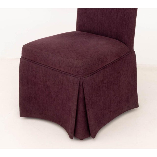 Contemporary Purple Upholstered Slipper Chair For Sale In New York - Image 6 of 9