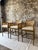 Farmhouse Wood and Cane Bar Stools (Set of 3) For Sale - Image 3 of 13