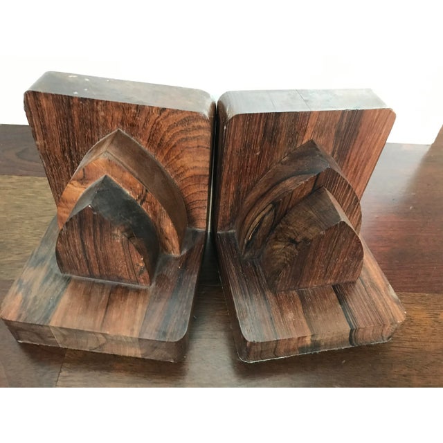 Vintage Mid Century Modern Art Deco Architectural Rosewood Bookends Wonderful Vintage Find Super Cool Architectural...