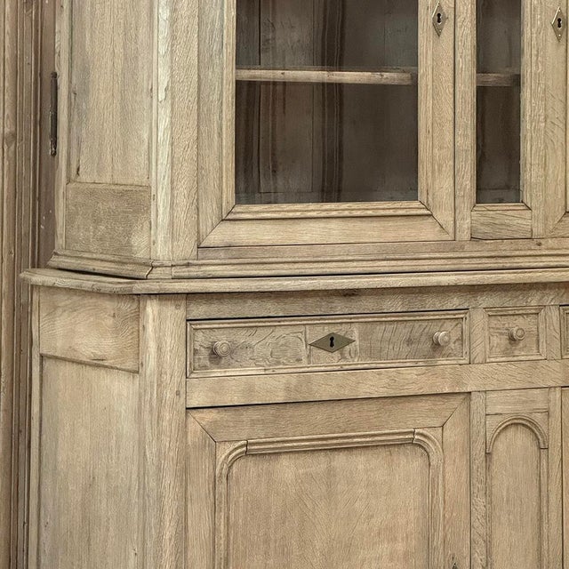 19th Century French Louis Philippe Period Bookcase ~ Bibliotheque in Stripped Oak For Sale In Dallas - Image 6 of 16