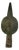 Vintage Wood Green Painted Finial-Like Objet D'Art, Home Accent For Sale