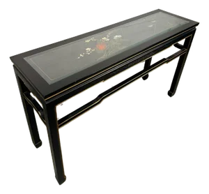 Vintage Chinoiserie Style Hand Painted Console Table