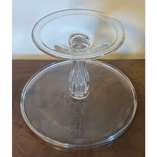 Antique 18th Century English George III Blown Glass Tazza Plateau or Syllabub Cake Stand For Sale - Image 11 of 15