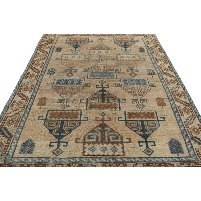 Antique Persian Shiraz Lori Rug With Tribal Style, 05'01 X 06'10 For Sale - Image 4 of 10