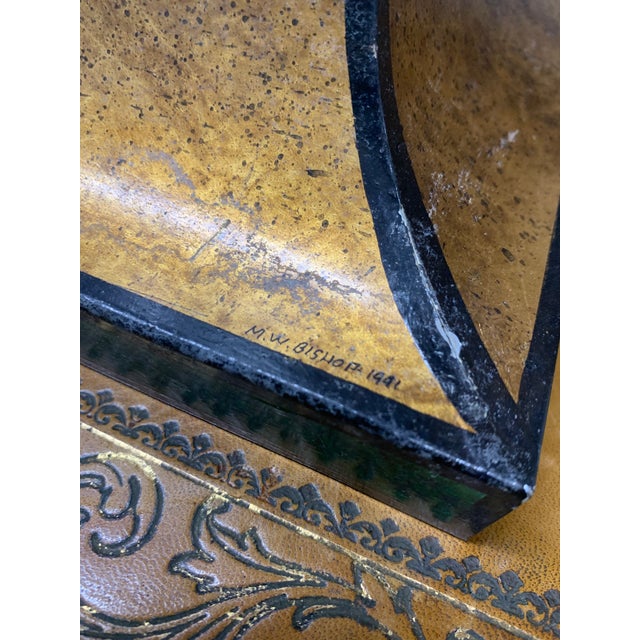 Metal Vintage Hand Painted Faux Malachite Tole Obelisk For Sale - Image 7 of 7