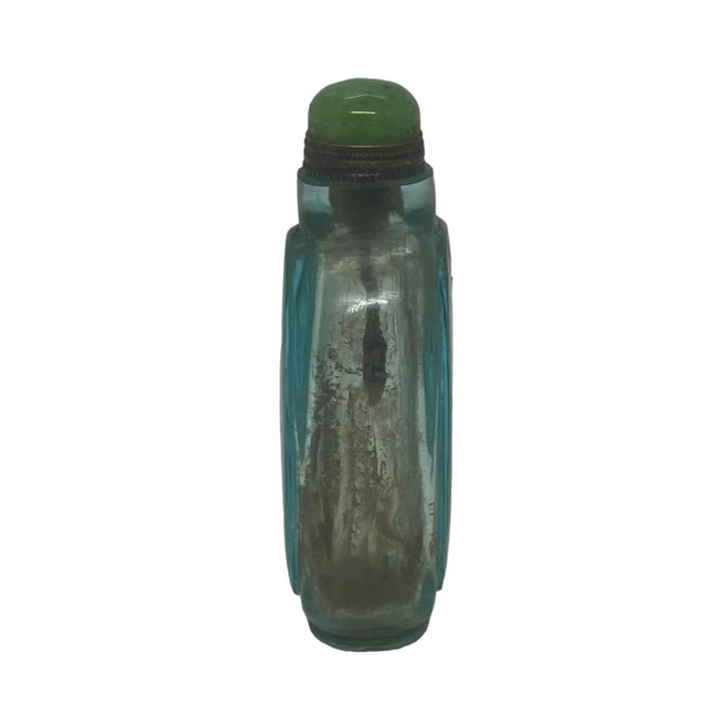 Chinese Vintage Early 20th Century Chinese Green Glass Snuff Bottle For Sale - Image 3 of 13