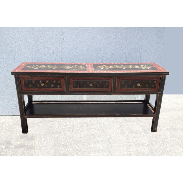 Gorgeous Console Table in Great Vintage Condition. Solid and Firm. Wear is usual for its age. Please study the photos and...