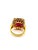 Bochic “Orient” Vintage Ruby Center Cluster Cocktail Ring 18K Gold & Silver For Sale - Image 12 of 12