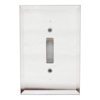 Beveled Mirror Single Gang Toggle Switch Wall Plate For Sale
