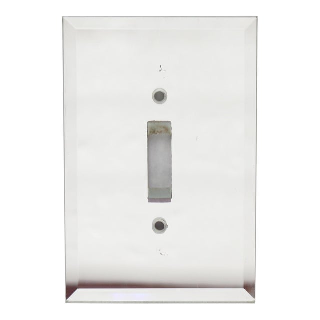 Beveled Mirror Single Gang Toggle Switch Wall Plate For Sale