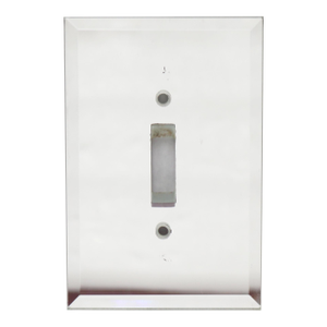 Beveled Mirror Single Gang Toggle Switch Wall Plate