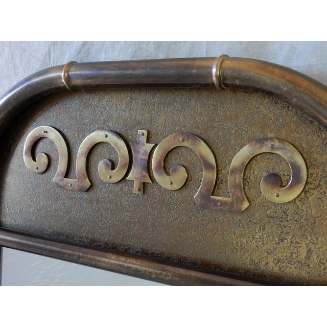 Mid-Century Modern 1970's Mastercraft Furniture Faux Bamboo Brass Mirrors Set For Sale - Image 3 of 6